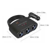Adaptateur secteur pour voiture OLIVER, chargeur rapide 120W, prise allume-cigare double USB 3 en 1, 12V 24V, pour téléphone, DVR de voiture, GPS