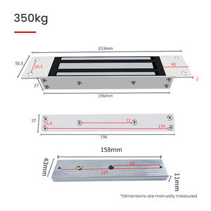 Serratura magnetica da incasso a <span class=keywords><strong>2</strong></span> fili porta in metallo serratura elettromagnetica impermeabile serratura magnetica esterna - Product Image 6