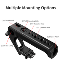 Kit de poignée supérieure universelle en alliage d'aluminium noir avec rail NATO, pince à dégagement rapide et griffe porte-accessoire pour cage de caméra et rig vidéo