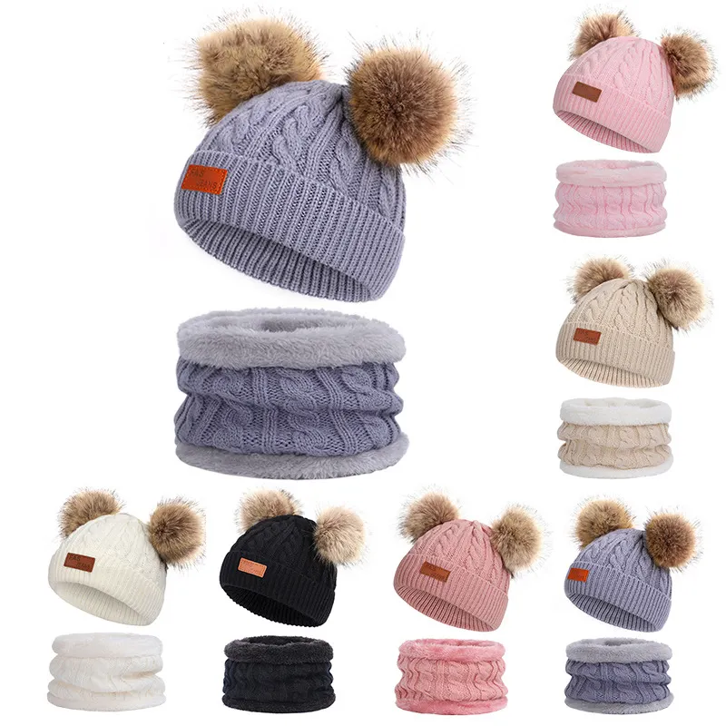 Hot Koop Leuke Populaire Wol Bal Cap In Voorraad Kleurrijke Winter Muts Sjaal Set Winter Warme Muts