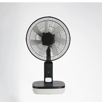 Ventilateur de bureau intelligent rechargeable de 12 pouces, grande capacité de batterie, moteur DC à balais, mini ventilateur de table solaire numérique pour le refroidissement de l'air