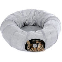 Tunnel de jeu pour animaux de compagnie en forme de S, petit, pour l'été, avec coussin pour lapins, chats et chiots