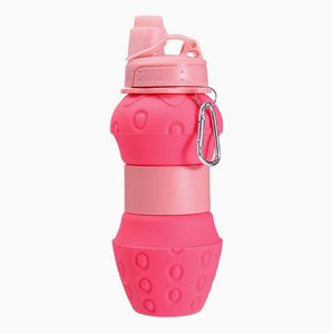 Gourde pliable en silicone de qualité supérieure pour le voyage, bouteille compacte avec mousqueton pour l'aventure en randonnée et les vacances - Product Image 1