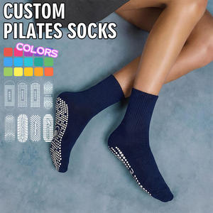 Calcetines de Yoga y Pilates Antideslizantes de Fábrica BiLu, MOQ Bajo, Venta al Por Mayor, Etiqueta Privada Personalizada, Calcetines Antideslizantes para Ejercicios de Barre - Product Image 3