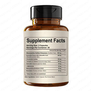 Glukozamin kondroitin MSM ve zerdeçal takviyesi ile Boswellia & Glucosamine Sulfate 1500 mg kıkırdak ve eklem sağlığı için - Product Image 2