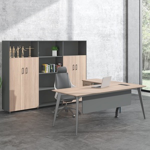 Modern Simple Executive Office Furniture Wooden Computer <b>Desk</b> with Resin <b>Table</b> Top and Modular Drawers for Home Study - Product Image 6