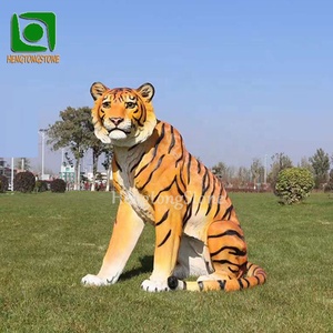 Estatua Popular de tigre de fibra de vidrio, estatua de <span class=keywords><strong>Animal</strong></span> de resina de tamaño real - Product Image 2