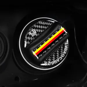 JDMotorsport88 Autocollant décoratif de couvercle de bouchon de réservoir de carburant en fibre de carbone pour BMW