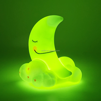 Lampe de nuit LED en forme de lune pour chambre d'enfant, avec musique, changement automatique de couleur, lampe de sommeil colorée, cadeaux originaux