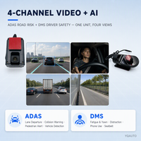 YQ-11 4CH 4G Android MDVR Écran tactile 10 pouces étanche IP67 WIFI BT ADAS DMS Clouder Gestion de flotte Garantie 1 an