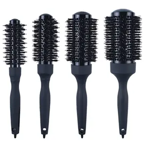 Ms black aluminum tube comb pear flower very hot inside the buckle blowing straight modelling comb domestic pig mane comb