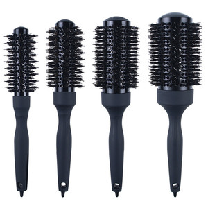 Mme noir aluminium tube peigne poire fleur très chaud à l'intérieur <span class=keywords><strong>de</strong></span> <span class=keywords><strong>la</strong></span> <span class=keywords><strong>boucle</strong></span> soufflant droit modélisation peigne domesticpig crinière peigne poils - Product Image 1
