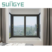 Ventana Corredera de Aleación de Aluminio SUNGYE, Económica, de Primera Calidad, con Doble Vidrio Aislante, Malla Antimosquitos Integrada, Moderna, para Viviendas
