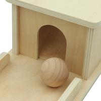 Jouet Montessori Boîte de Permanence des Objets avec Plateau en Bois, Jouet Éducatif, Jouet d'Apprentissage, Couleurs Primaires en Bois