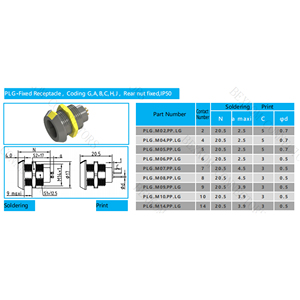BEXKOM <span class=keywords><strong>PL</strong></span> Größe 1P 2 bis 14 Vergoldete Pins Weiblicher Push-Pull-Verbinder mit Verriegelung Kostengünstiger IP50 Vibrations- und Korrosionsbeständiger Kunststoffstecker - Product Image 2