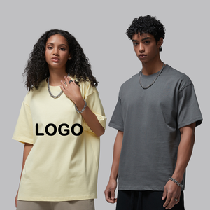 Venta al por mayor 275G de peso pesado de alta calidad de algodón camiseta de gran tamaño liso de manga corta hombro caído camiseta personalizada para hombres - Product Image 3