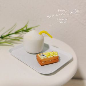 fengyiwj Miniature World Scene Toy Model Dollhouse Accessories Mini Nordic Tray Dinner Plate Storage D162 - Product Image 2