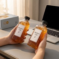 Bouteilles de jus en plastique PET transparent avec bouchons inviolables, pots à boisson vides pour smoothies, lait, shots de gingembre, boissons froides, en vrac, 10 oz