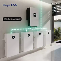 Solución de almacenamiento de energía solar doméstica híbrida Deye ESS Tecnología de batería LiFePO4 Capacidad de 16kWh IP65 para sistemas CAN