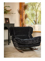 Fauteuil à bascule pliable et réglable, chaise longue individuelle épaissie pour la maison, le balcon et la pause déjeuner