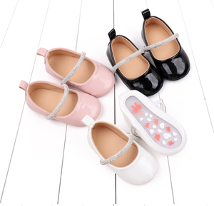 Chaussures de bébé en gros, chaussures de princesse à strass avec semelles souples, chaussures habillées - Product Image 1