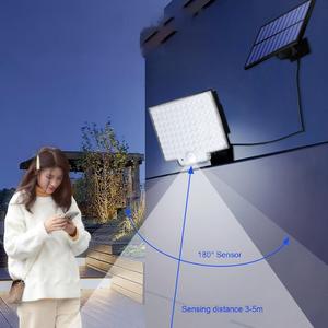 Luces Solares de Jardín con 106 LED para Exterior, Inalámbricas, Impermeables IP65 con Sensor de Movimiento y Modos de Seguridad para Decoración de Caminos y Jardines con Luz Solar - Product Image 4