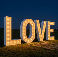 Lettres lumineuses 3D géantes pour la location, chiffres et alphabet illuminés pour la décoration de mariages, événements et fêtes, enseignes LED marquee