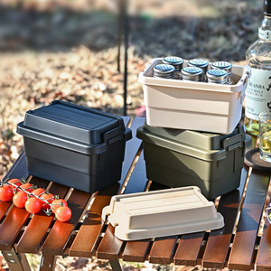Plastic Outdoor Desktop Storage Box Rectangle Eco-Friendly Food Container Camping Use - Product Image 1