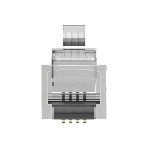 Nuevo enchufe Modular 4P4C Teléfono de 4 núcleos chapado en oro 50U grado ignífugo V0 cabeza de cristal RJ11 conectores de red - Product Image 6