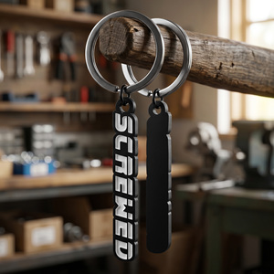 Portachiavi Personalizzato con Logo, Lettere o Testo, in Metallo Smaltato Placcato Argento, Lega di Zinco, Portachiavi Personalizzato per Regalo - Product Image 4