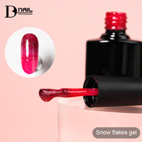 Vernis Gel Flocons de Neige Personnalisé Sans HEMA, Échantillons Professionnels pour Ongles, Fournitures pour Ongles, Vernis Gel UV Flocons de Neige à Dissoudre