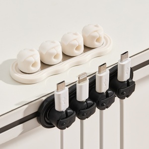 Creative Self Adhesive Cable Clip Desk Cord Organizer <b>Wire</b> Holder for Computer Phone Charger Cable Management No Drill - Product Image 1