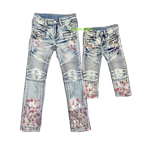 Jean Baggy Ado Garcon,Children Pantalon Jogger Denim Facile À
