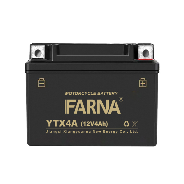 China Manufacture YTX4A  12V 4AH SealedMotorcycle Battery for Two/Three Wheel Scooter ISO9001 Certified 1 Year