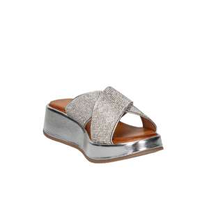 Sandales compensées Repo pour femme, argentées, talon de 4 cm, plateforme - Product Image 4
