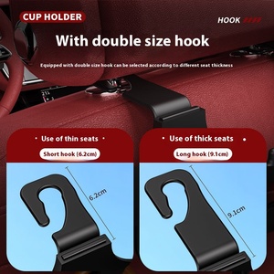 Usine en gros automobile fournitures voiture <span class=keywords><strong>crochet</strong></span> eau porte-gobelet siège arrière téléphone portable boisson porte-gobelet produits <span class=keywords><strong>d</strong></span>écoratifs - Product Image 4