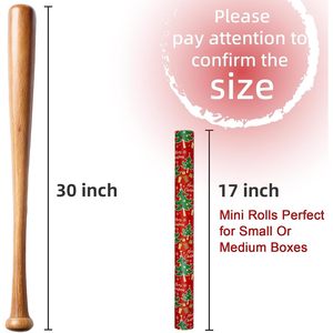 Red Christmas <b>Wrapping</b> <b>Paper</b> 17 In X 33 Ft Recyclable Gift Craft <b>Paper</b> For Holiday Party Winter - Product Image 3
