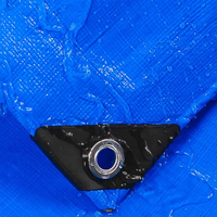 Bâche de protection imperméable en soie tissée 100% bleue et orange pour jardin, abri pour animaux, pergola et enclos extérieur