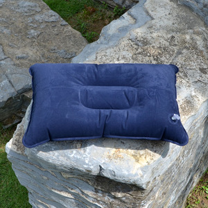 Inflatable Travel <b>Pillow</b> Navy Blue 22x34cm Rectangle Portable Outdoor Camping Rest <b>Pillow</b> For Everyone - Product Image 2
