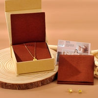 Boîtes à bijoux en papier personnalisées avec logo imprimé, aimantées, pour tiroir, et ensemble d'emballage avec pochette en microfibre pour bagues, fabrication sur mesure en usine