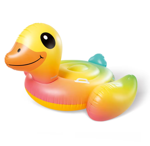 ห่วงยางเป่าลมรูปเป็ดสีเหลือง INTEX 57556 ของเล่นลอยน้ำสำหรับสระว่ายน้ำ วัสดุ PVC พกพาสะดวก สำหรับผู้ใหญ่และเด็ก เล่นสนุกในแม่น้ำ - Product Image 2