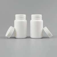Bouteilles de Pilules en PEHD Blanc de 75cc de Qualité Alimentaire avec Logo Personnalisé, Emballage de Médicaments en Plastique, Flacon de Capsules ou Comprimés avec Bouchon à Vis