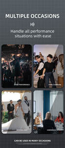 Microphone sans fil UHF à main Debra Audio D-240 4 canaux, directivité cardioïde, réduction du bruit, métal, karaoké/parole, XLR - Product Image 4