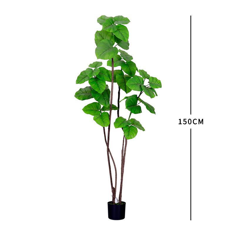 ใบหัวใจ ไทรใบสปริง สีเขียว-150ซม