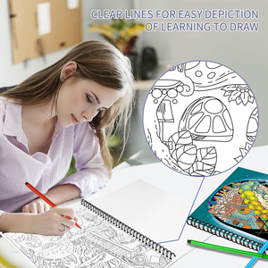 สมุดระบายสีสำหรับเด็ก ลายสัตว์และดอกไม้ สมุดวาดเขียนสำหรับเด็ก - Product Image 3