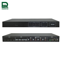 Consola de Conmutación de Matriz HDMI 2.0 Profesional DQINFOS 4X4, 4 Entradas 4 Salidas, 18Gbps HDCP2.3 4K 60Hz para Educación, Escuelas y Aulas
