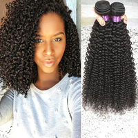 Extensions de cheveux indiens Remy naturels Tissage bouclé en vague d'eau Double extrémités étirées Jusqu'à 2 ans Colorant de blanchiment de couleur le plus léger