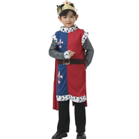 Vente en gros de robe Arthur Crown pour enfants Costume de cape King Show TV Polyester unisexe pour la fête de Noël