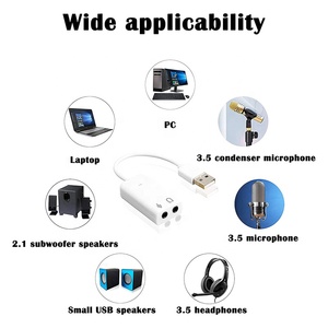 Chất Lượng Cao Trắng <span class=keywords><strong>USB</strong></span> 2.0 7.1 Ảo Kênh 7.1 Kênh Bên Ngoài <span class=keywords><strong>USB</strong></span> Âm Thanh Âm Thanh Thẻ - Product Image 6