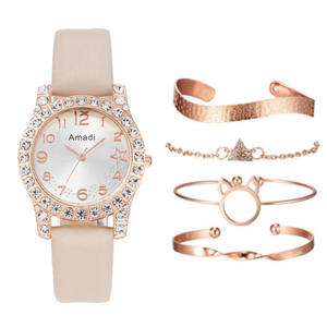 Simple nouvelle mode Amadi décontracté femmes étudiant montre à Quartz numérique Bracelet exquis bracelet en cuir boîtier en alliage pour cadeau - Product Image 4